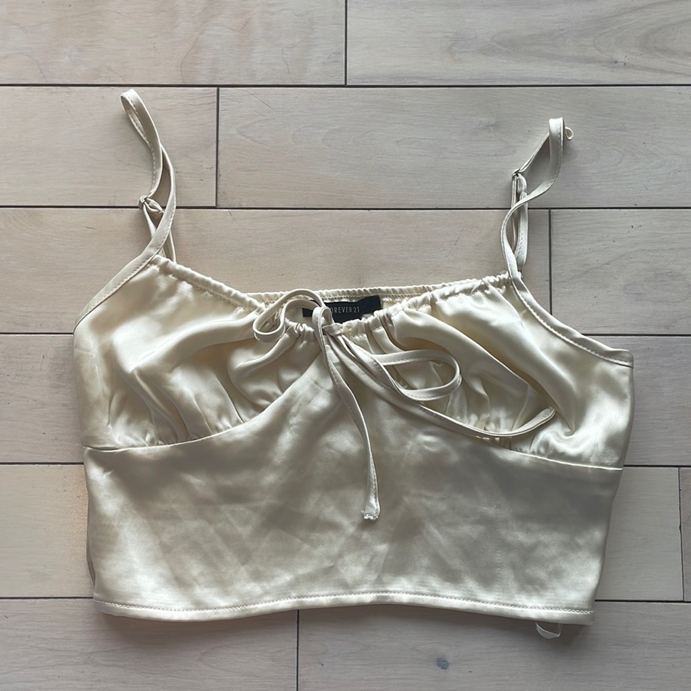 Light yellow crop top
